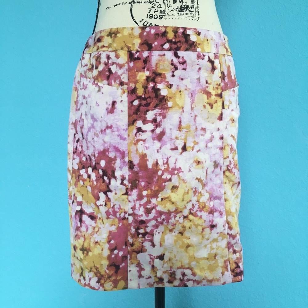 Ann Taylor Loft Pink/Yellow Skirt